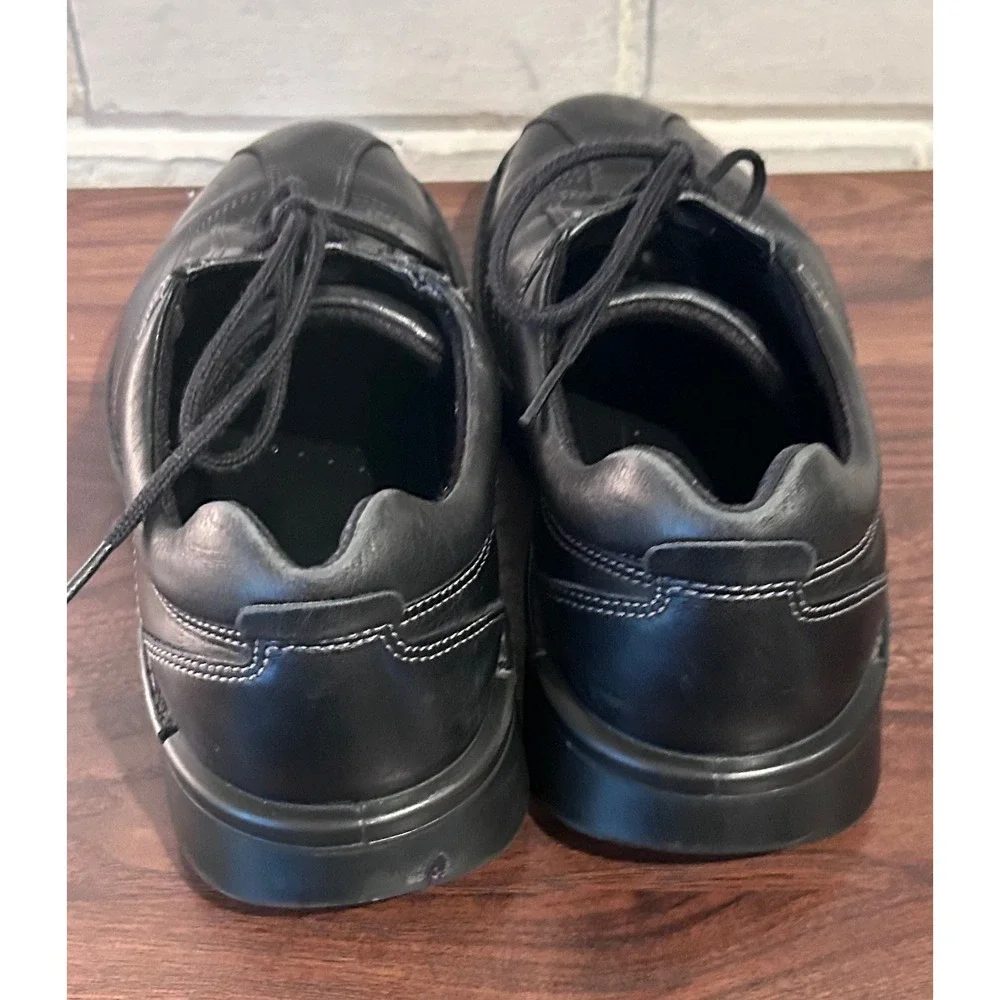 ECCO Light Shock Point Mens Black Leather‎ Lace Up Oxford Shoes EU 44 US 10-10.5